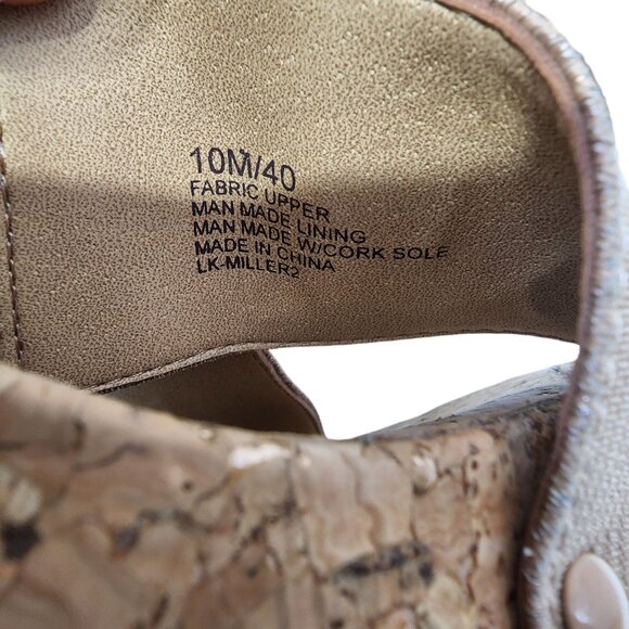 Lucky Brand Cork Wedge Sandals Size 10M/40 Crisscross Straps Comfortable Design - Picture 5 of 10